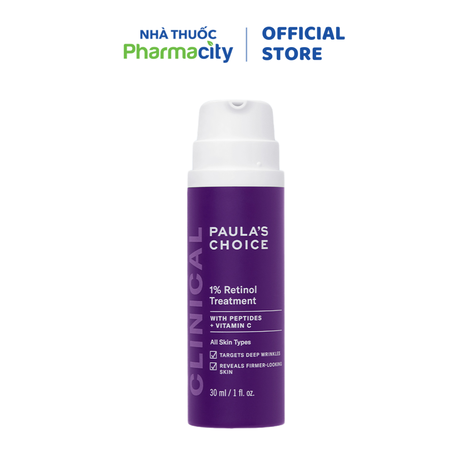 Paula's Choice Tinh Chất Làm Mờ Nám &amp; Nếp Nhăn Clinical 1% Retinol Treatment 30ml/Chai