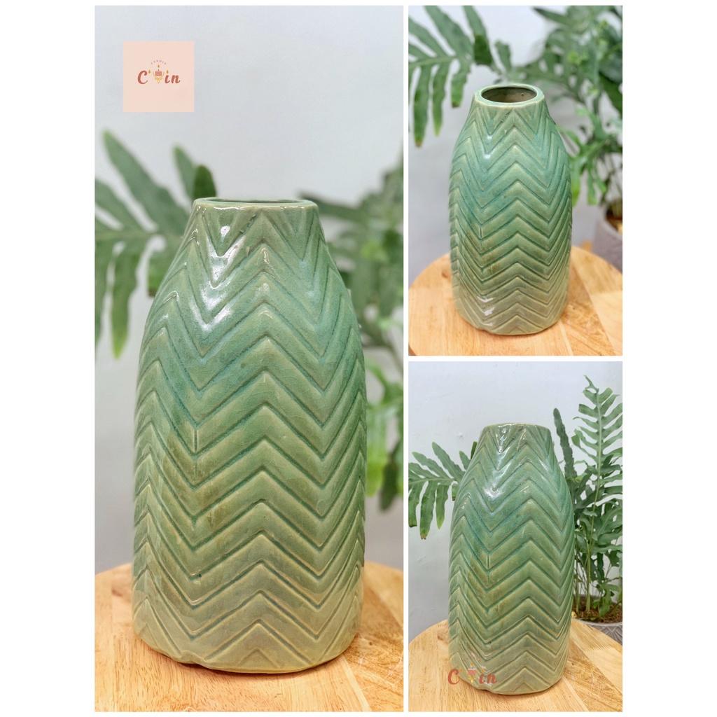 Bình hoa Miệng Nhỏ họa tiết mắt na, vân ô, lông chim các màu - Bình hoa gốm, Lọ hoa Decor Trang Trí - Gốm Xuất Khẩu