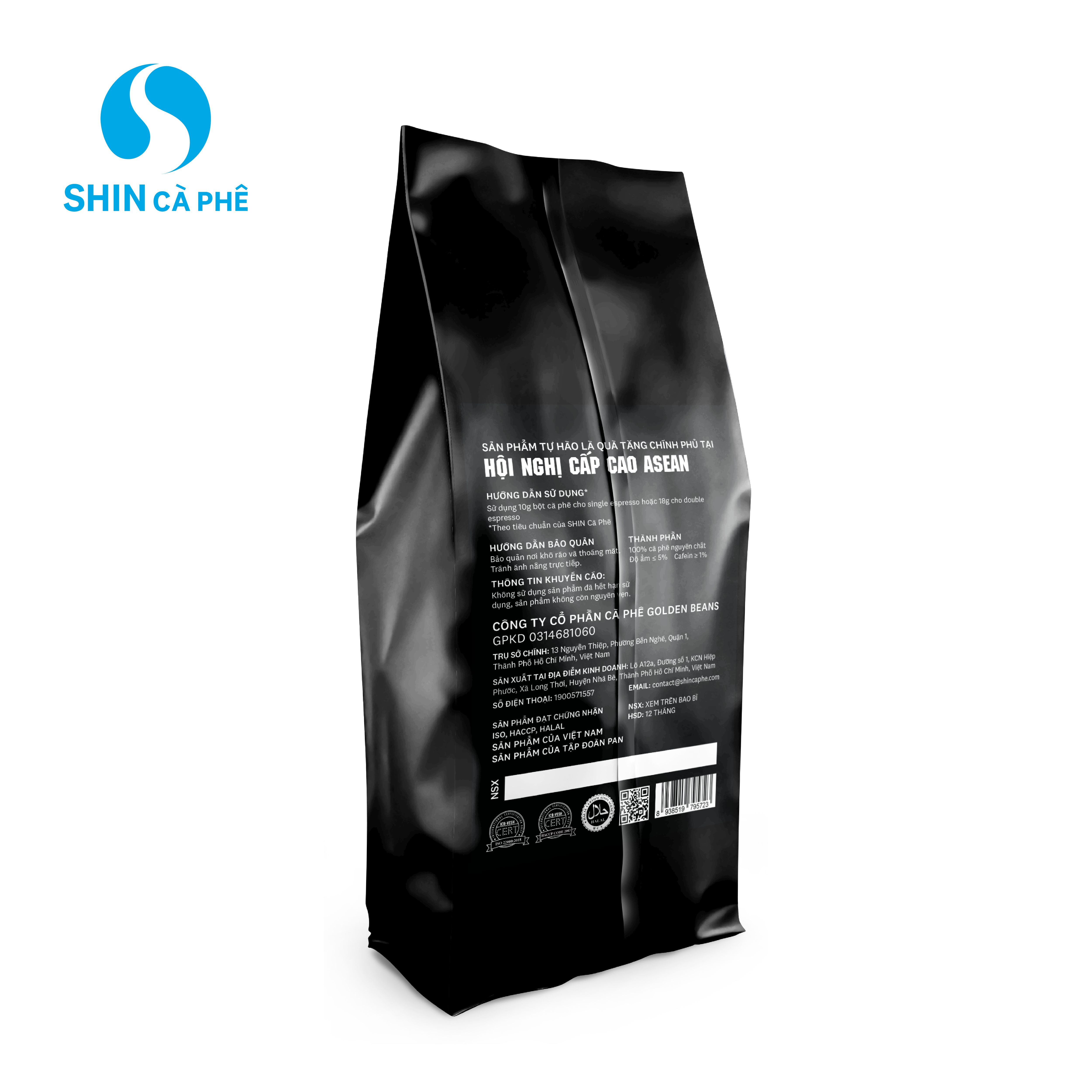 SHIN cà phê - Espresso E2 1Kg hạt - Cà phê nguyên chất pha máy