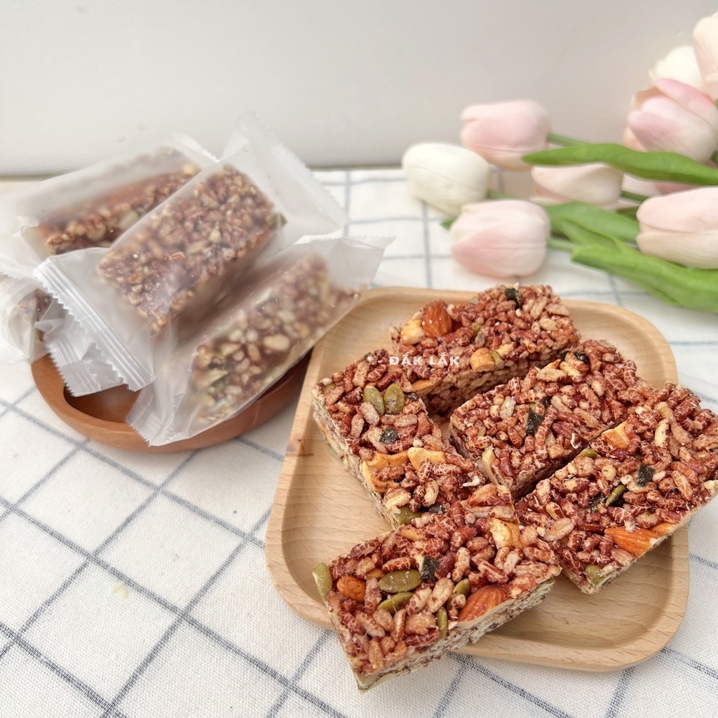 Thanh gạo lứt ngũ cốc rong biển 250g, siêu hạt,  giàu dinh dưỡng, hỗ trợ Ăn Kiêng, Giảm Cân hiệu quả