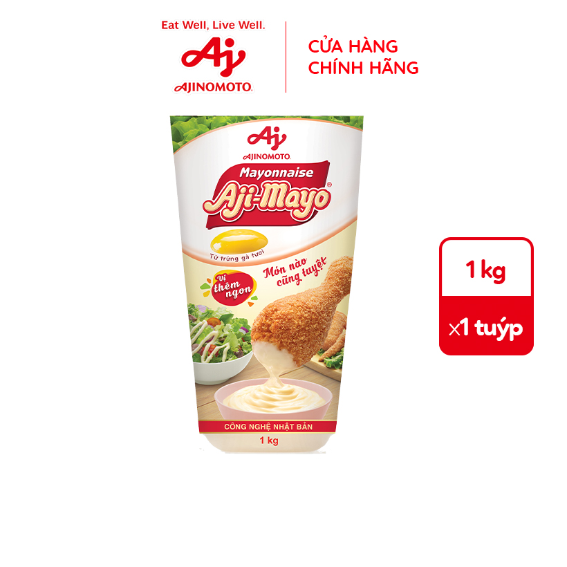 Xốt Mayonnaise Aji-mayo® Vị Nguyên Bản 1kg/Tuýp