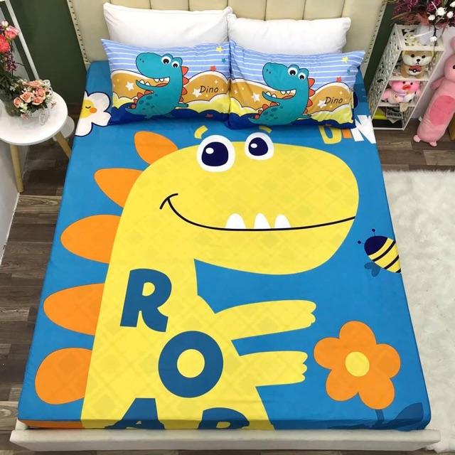 Bộ Ga Gối 3 Món Cotton 3D hàng nhập khẩu cao cấp