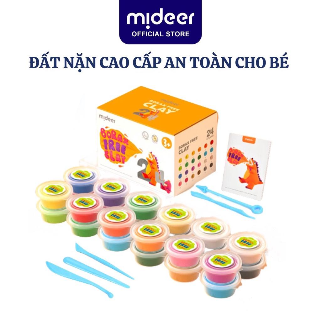 Đất nặn không dính tay Mideer Borax Free Clay, đất sét tự khô 36, 24, 6 màu