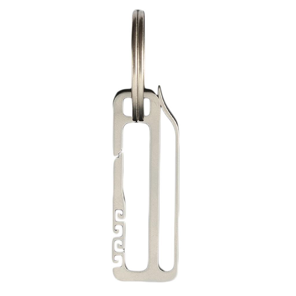 2-4pack Lightweight Titanium Keychain Waist Hanging Buckle Carabiner Silver