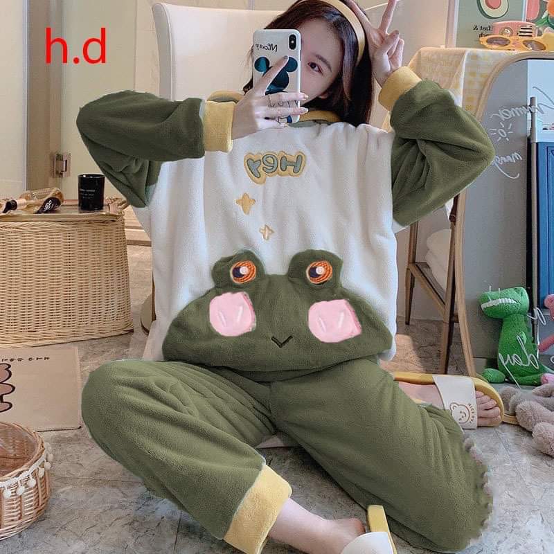 Bộ Lông Nữ Mặc nhà Dáng Rộng Hàng Cao Cấp
