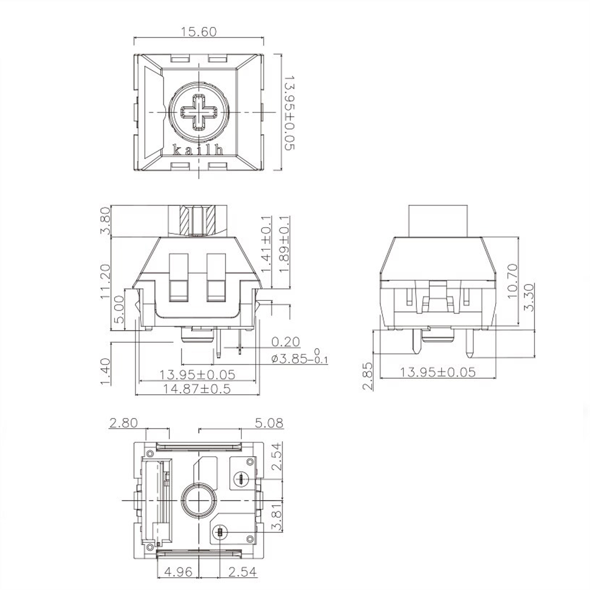 Bàn phím cơ không dây Dual mode GM840 Pro (Rồng &amp; Phụng) KailhBox - Hàng chính hãng