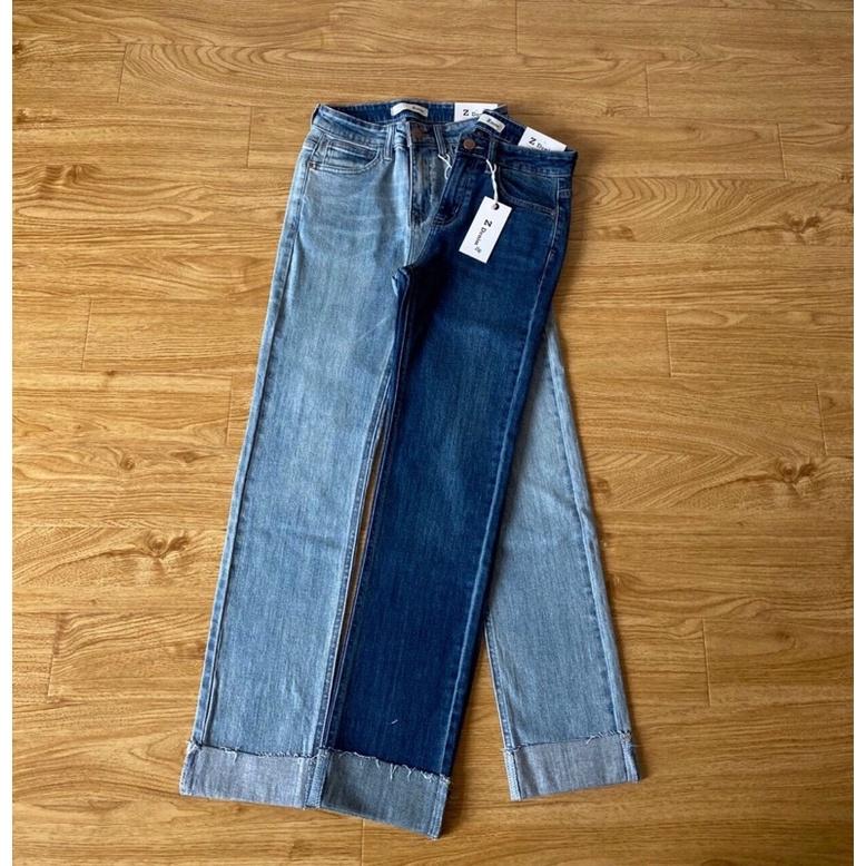 QUẦN JEANS NỮ ỐNG ĐỨNG HAI MÀU ĐẬM -NHẠT