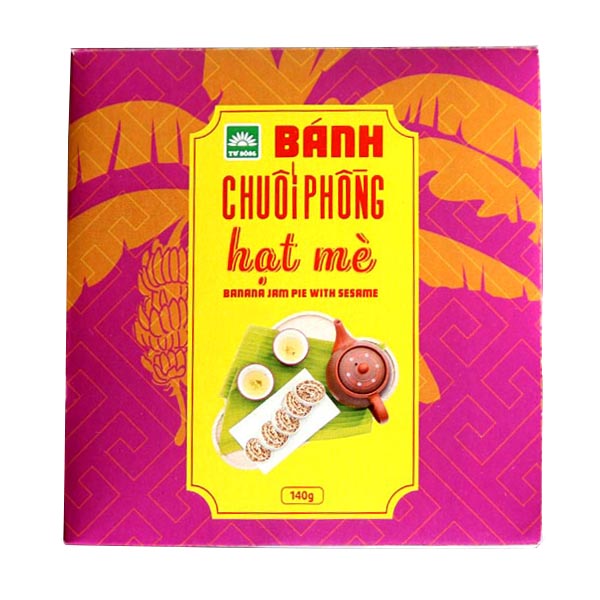 Bánh chuối phồng hạt mè TƯ BÔNG 140g