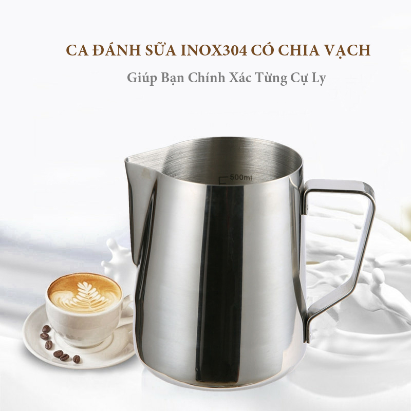 Ca Đánh Sữa Inox SUS304 Không Rỉ