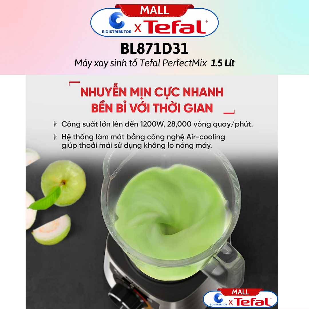 Máy xay sinh tố Tefal PerfectMix BL871D31 - Hàng chính hãng - Bảo Hành 12 Tháng