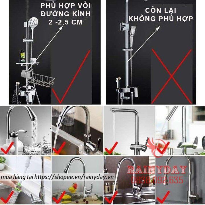 Giá khay inox để đựng đồ rẻ rửa bát chén miếng xà phòng gắn treo vòi nước bồn chậu nhà bếp