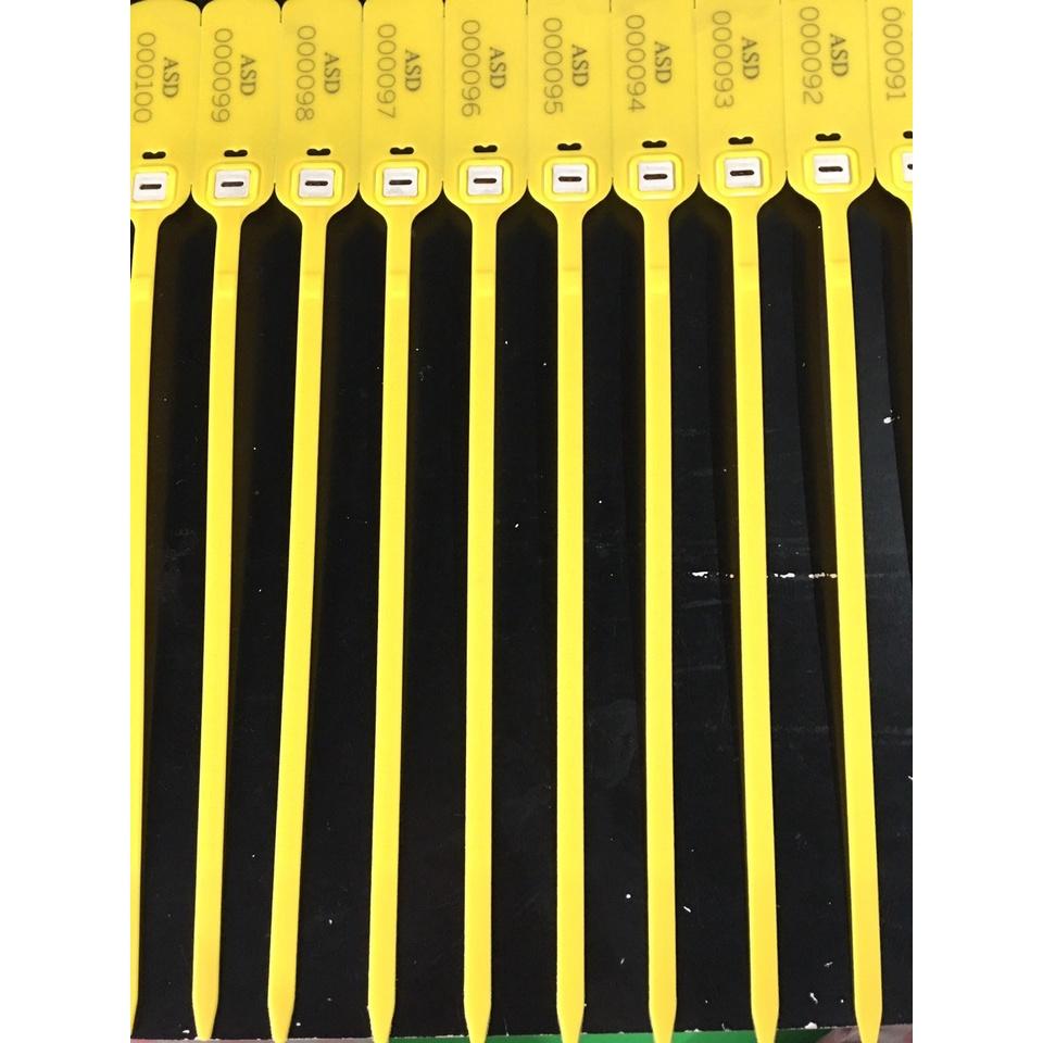 ASD011YL- Set 100 dây niêm phong dẹp khóa kim loại dài 40cm