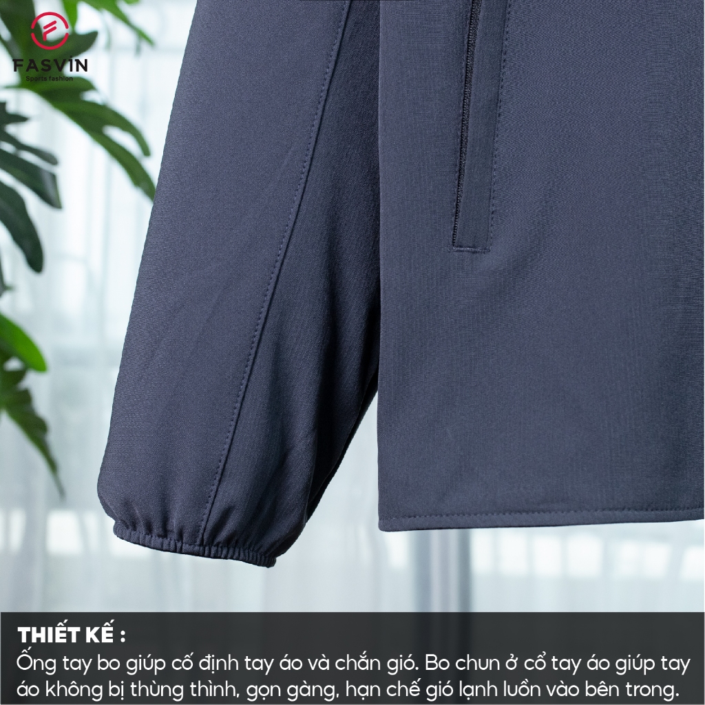 Áo Khoác Gió Nam Fasvin 01 Lớp Có Mũ Chất Liệu Cao Cấp, Cản Bụi, Cản Gió, Giữ ấm AG25683.HN