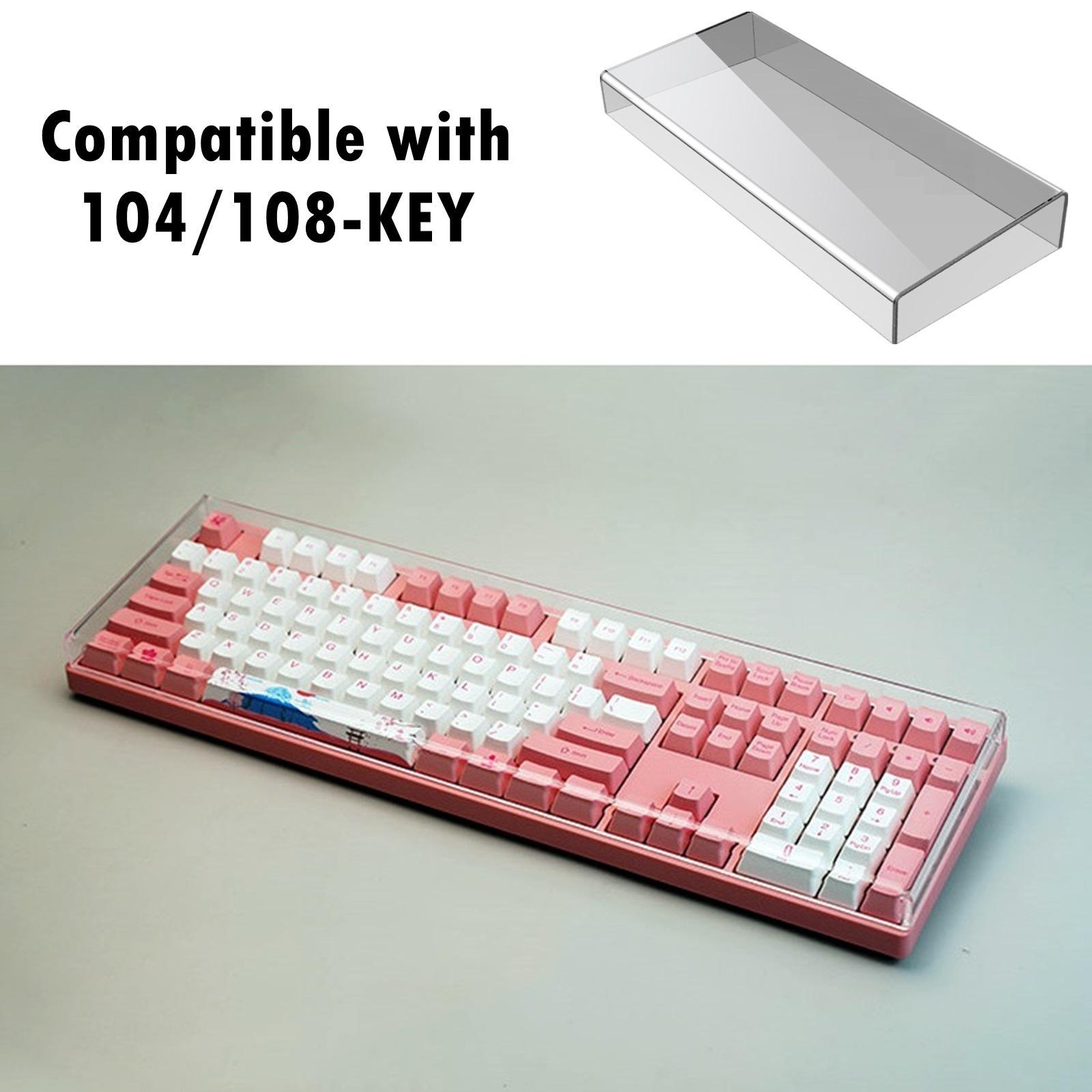 2 PCS Mechanical Keyboard Transparent Easy to Use Homes Offices