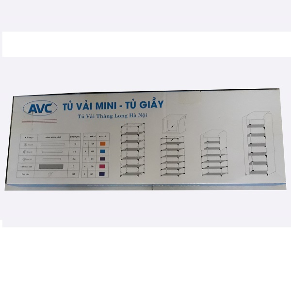 Tủ vải đựng giày, 6 tầng, khung sắt mạ kẽm