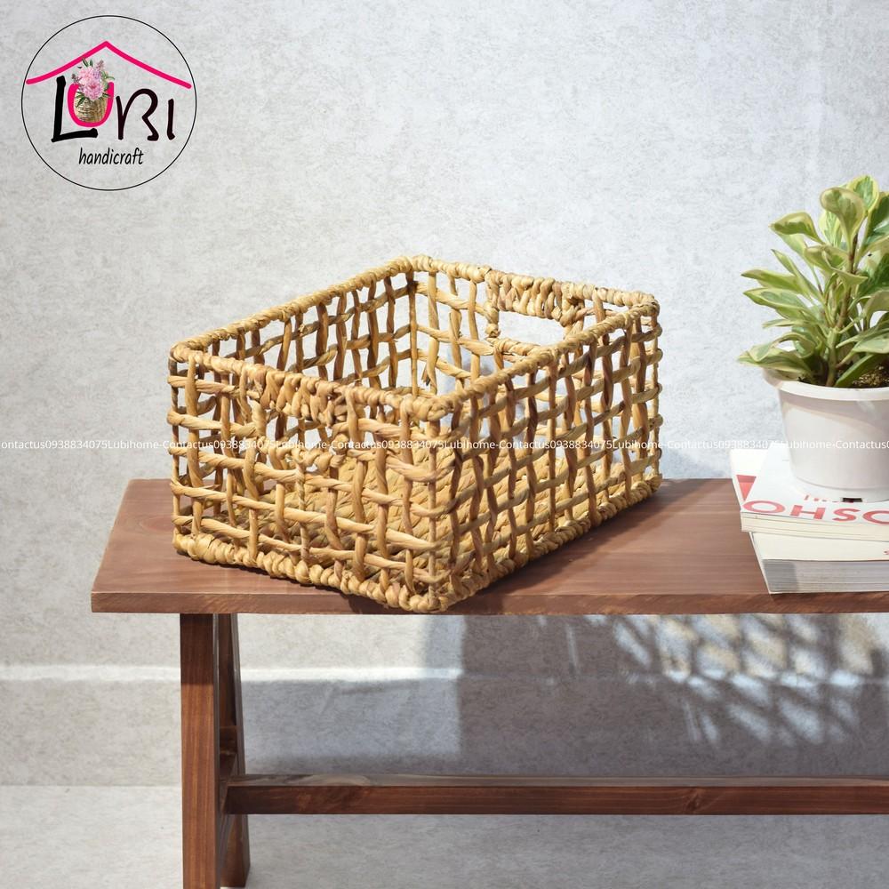 - Sọt lục bình đựng đồ hình chữ nhật nhiều kiểu đan