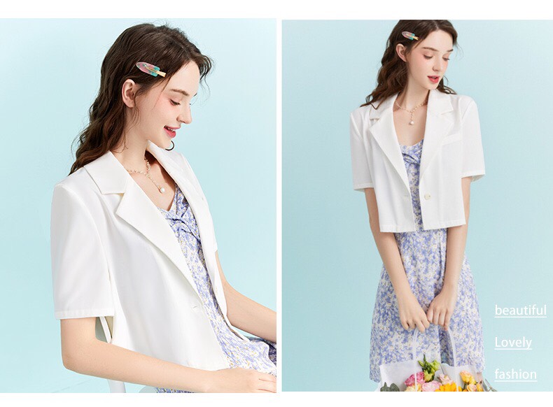 Áo Vest Croptop Nữ Dáng Ngắn Cá Tính Áo khoác Blazer Nữ Chất Tuyết Mưa Cao Cấp Hàng Thiết Kế Tay Lỡ Phong Cách Hàn Quốc