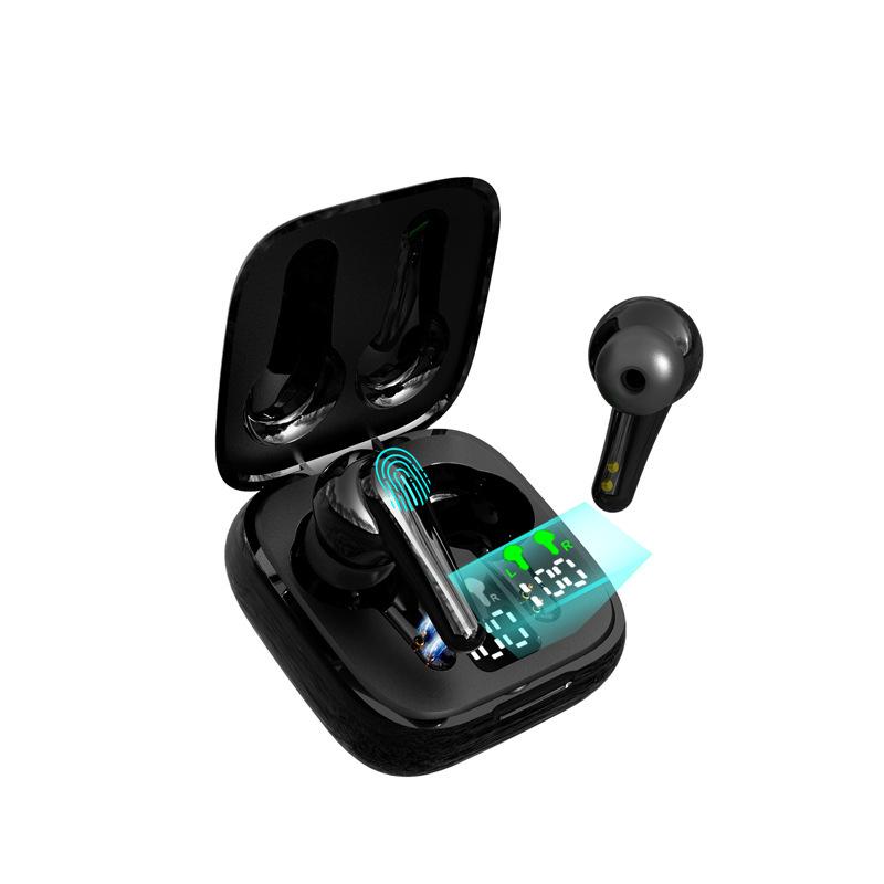 Đảm bảo chất lượng nhà máy công nghệ đen sản phẩm mới J6 tai nghe bluetooth 5.2 ENC giảm tiếng ồn tai nghe bluetooth không dây màn hình kỹ thuật số tai nghe chơi game