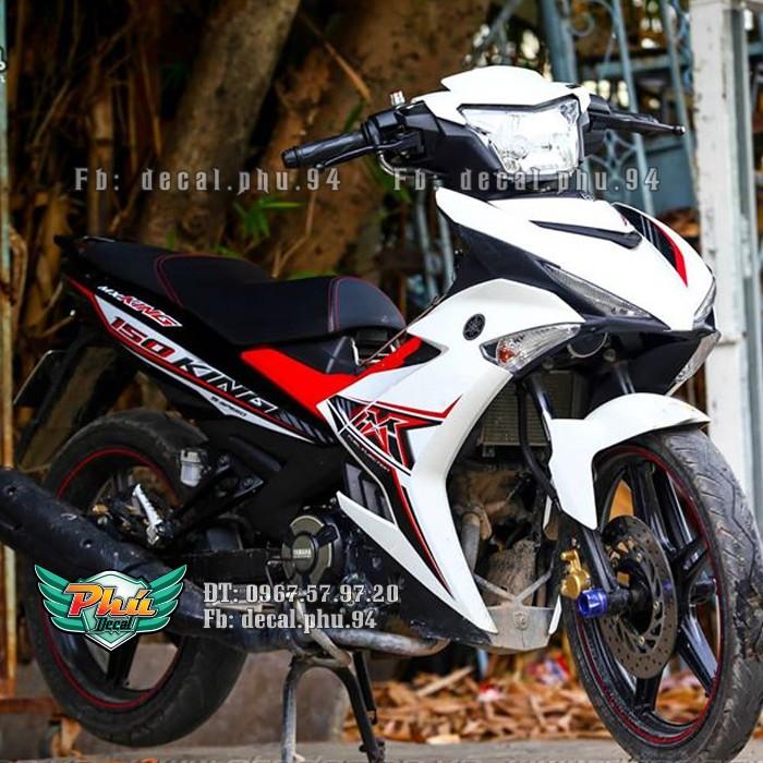 Tem rời EX 150 MX trắng đen đỏ
