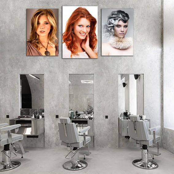 Tranh dán tường tranh spa salon tóc, tạo mẫu tóc, make up