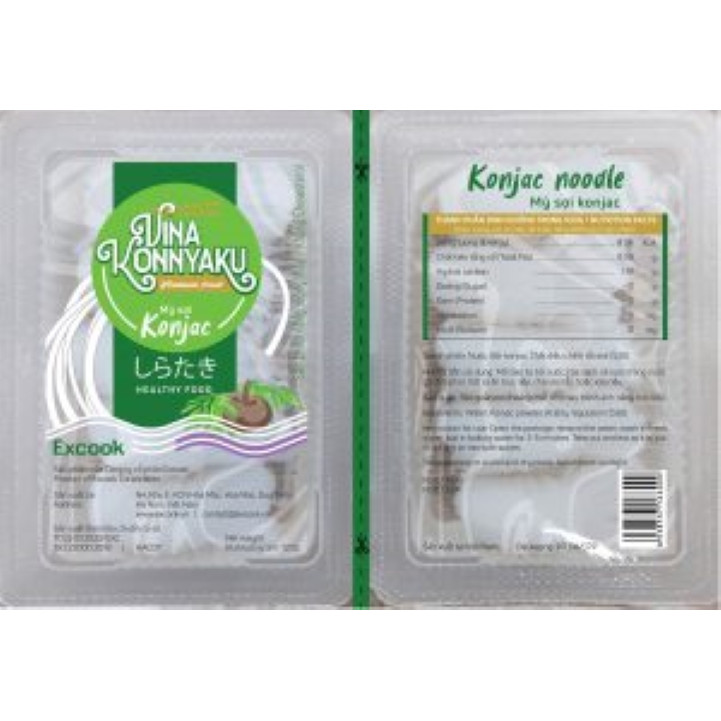 Mì Nưa Konjac Excook Giảm Cân Keto, Low Carb Cho Người Tiểu Đường 240g Hộp Đôi 10 cuộn