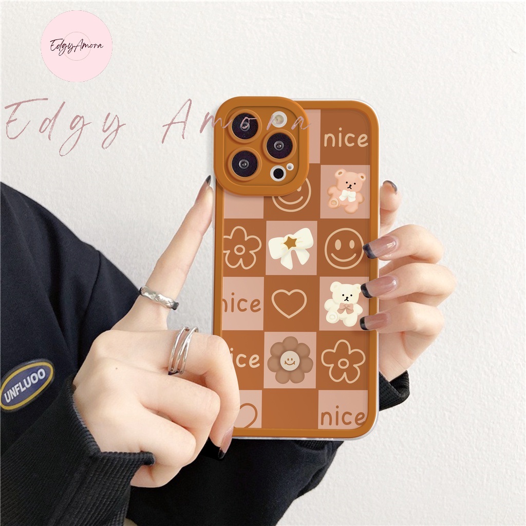 Ốp lưng Iphone chống sốc caro in hình gấu dành cho Iphone 11 / Phone 11 Pro / Iphone 11 Pro Max / Iphone 12 / Iphone 12 Pro / Iphone 12 Pro Max / Iphone 13 / Iphone 13 Pro / IPhone 13 Pro Max / Iphone 14/ Iphone 14 Pro / Iphone 14 Pro Max