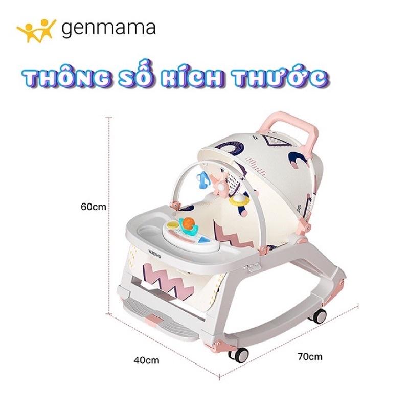 Ghế rung nhún cho bé kèm ghế ăn dặm, bập bênh 5in1 cho bé - Hải Đăng YM