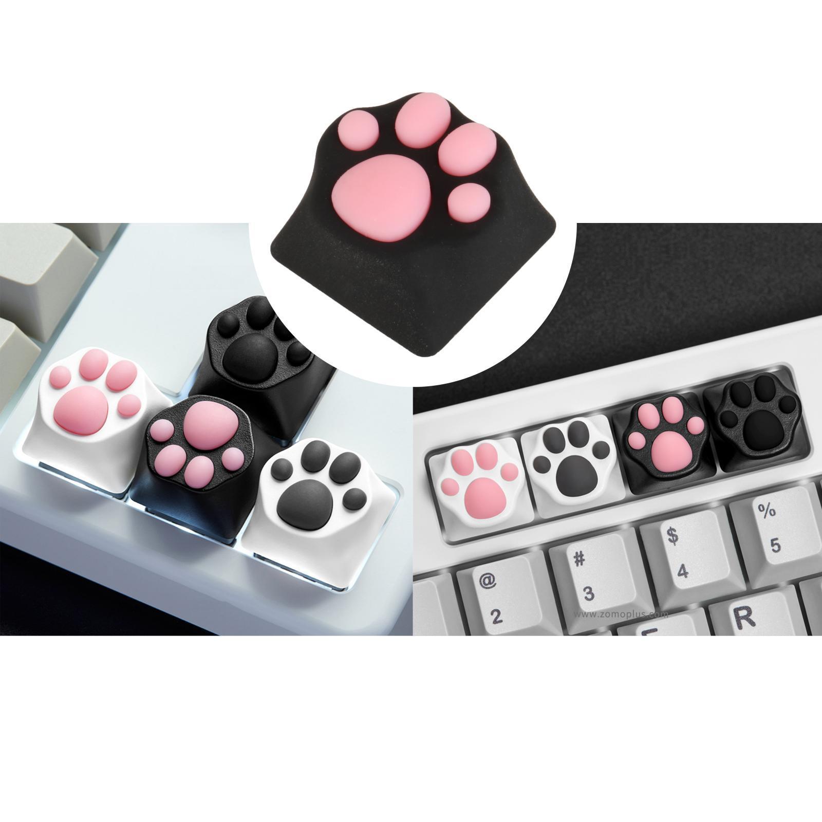 2pcs Customized ABS Silicone Kitty Paw Cat Paws Pad Keyboard Key Caps