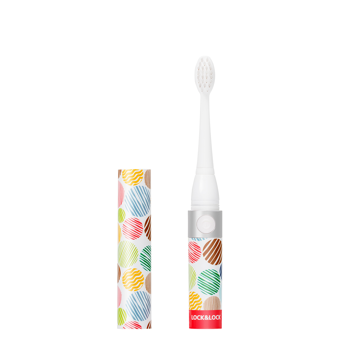 Bàn Chải Đánh Răng Điện Lock&amp;Lock Portable Electric Toothbrush ENR236 Dùng 1 Pin AAA, Không Thấm Nước - Hàng Chính Hãng Tặng Thêm 2 Đầu Bàn Chải Và Combo Ống Hút + Cọ Rửa