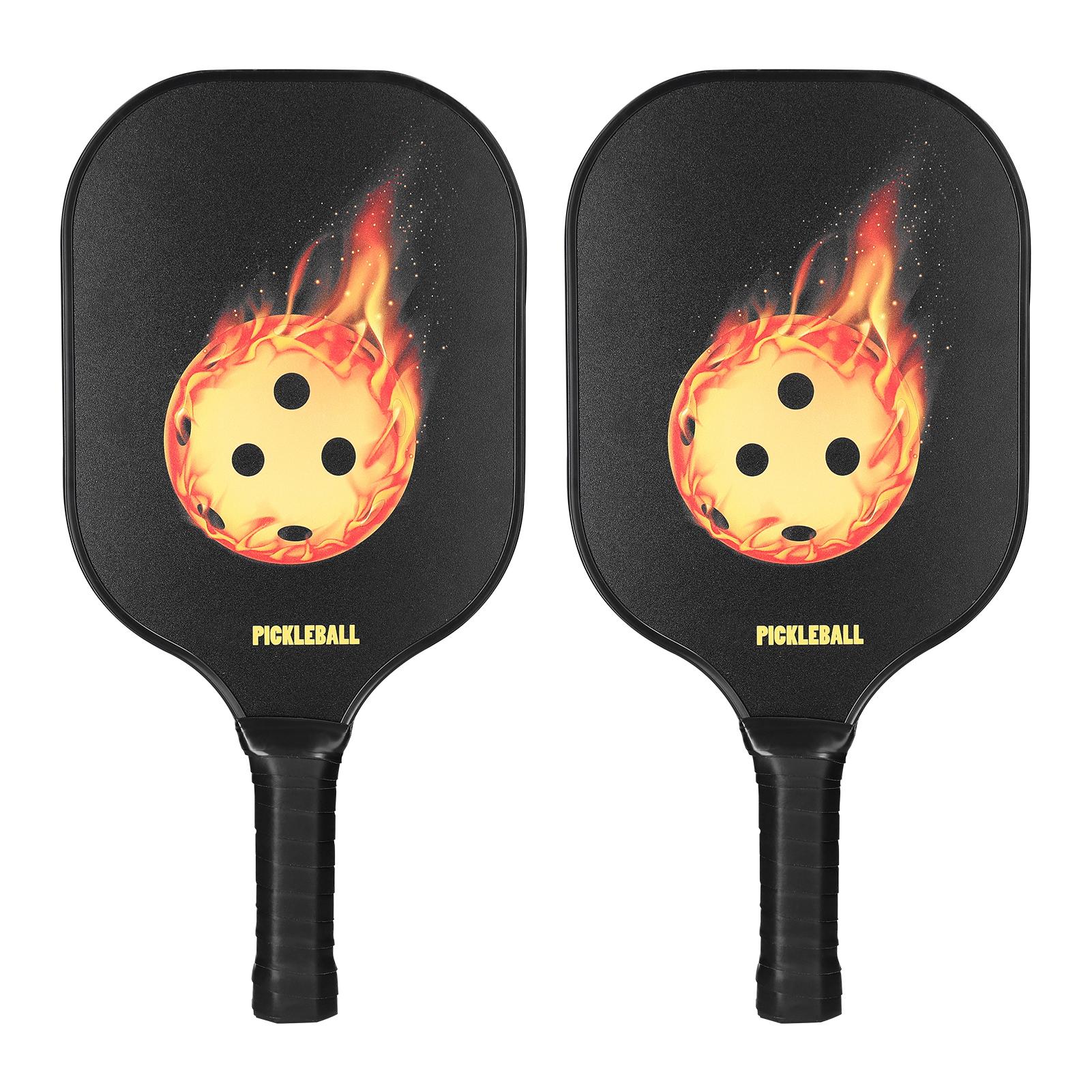 Pickleball Rackets Set Pickleball Paddle Set of 2 Rackets and 4 Pickleballs Balls Pickle-Ball Racquet with Balls Sports Accessory