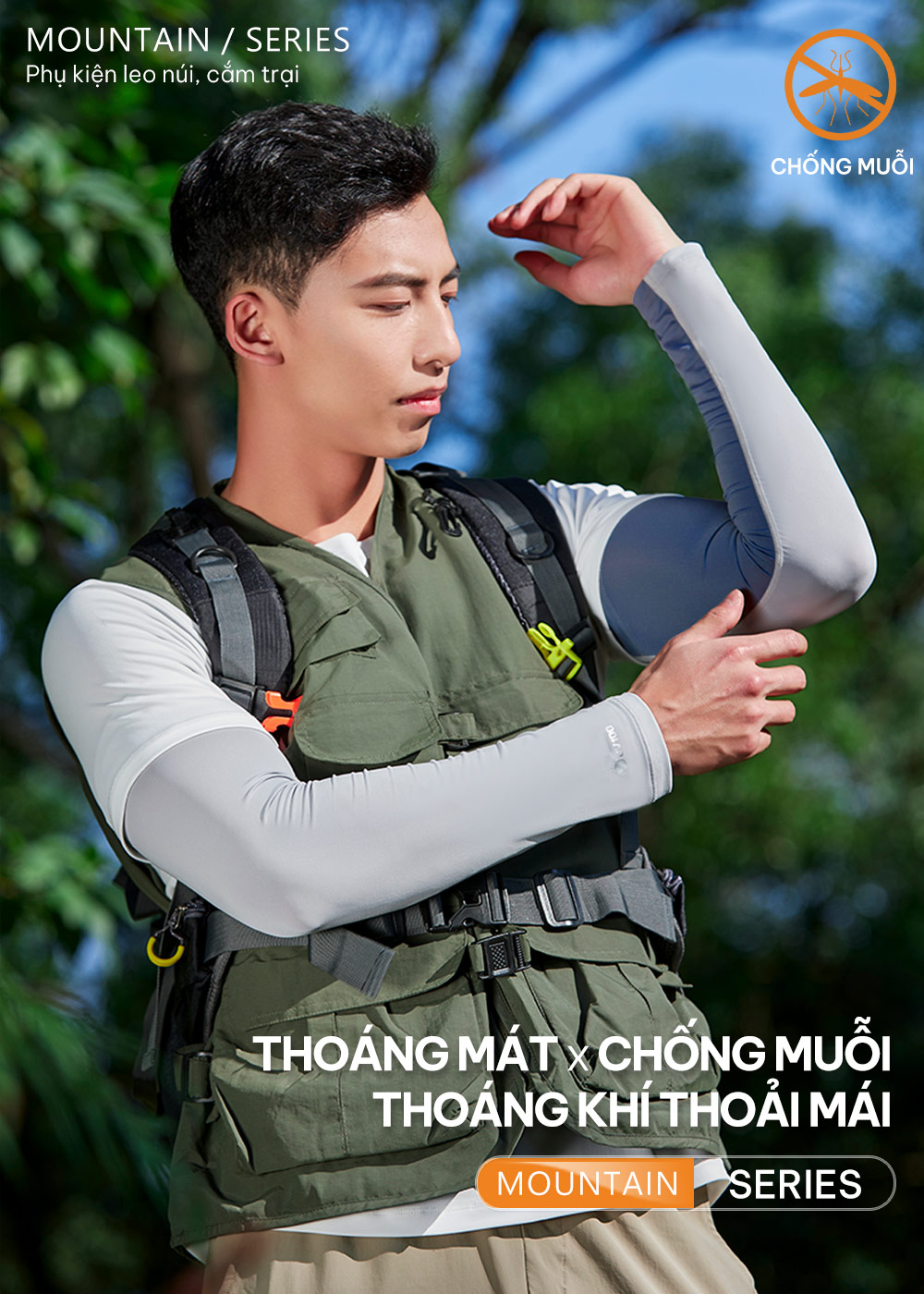 Ống Tay Chống Nắng Unisex Apex Cool UV100 KA23310 Chống Muỗi