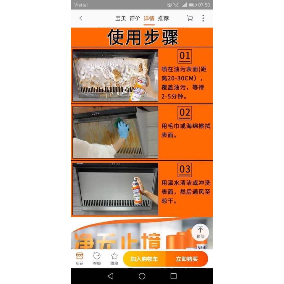 BÌNH XỊT BẾP KITCHEN VỆ SINH SIÊU SẠCH
