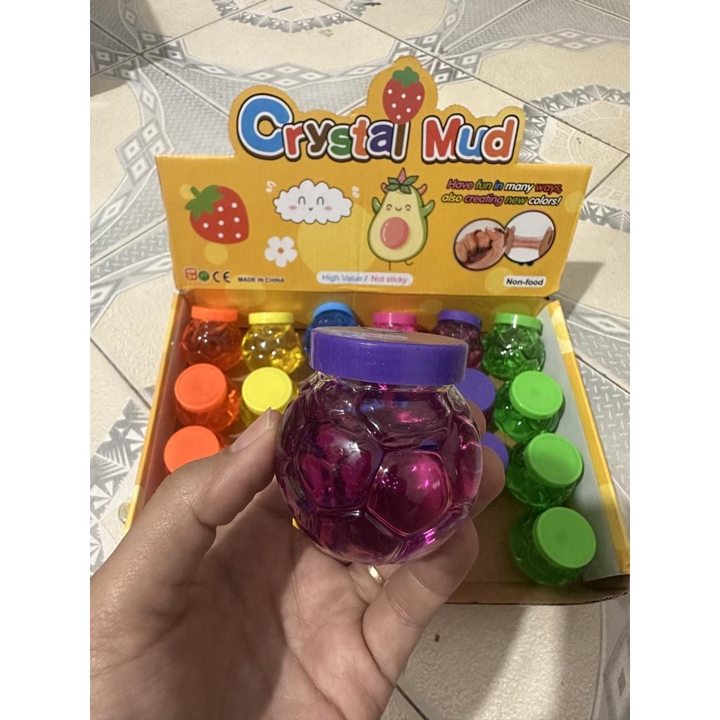 Sỉ 1 Hộp 24 lọ slime quả táo quả bóng đá , slam chất nhờn ma quái