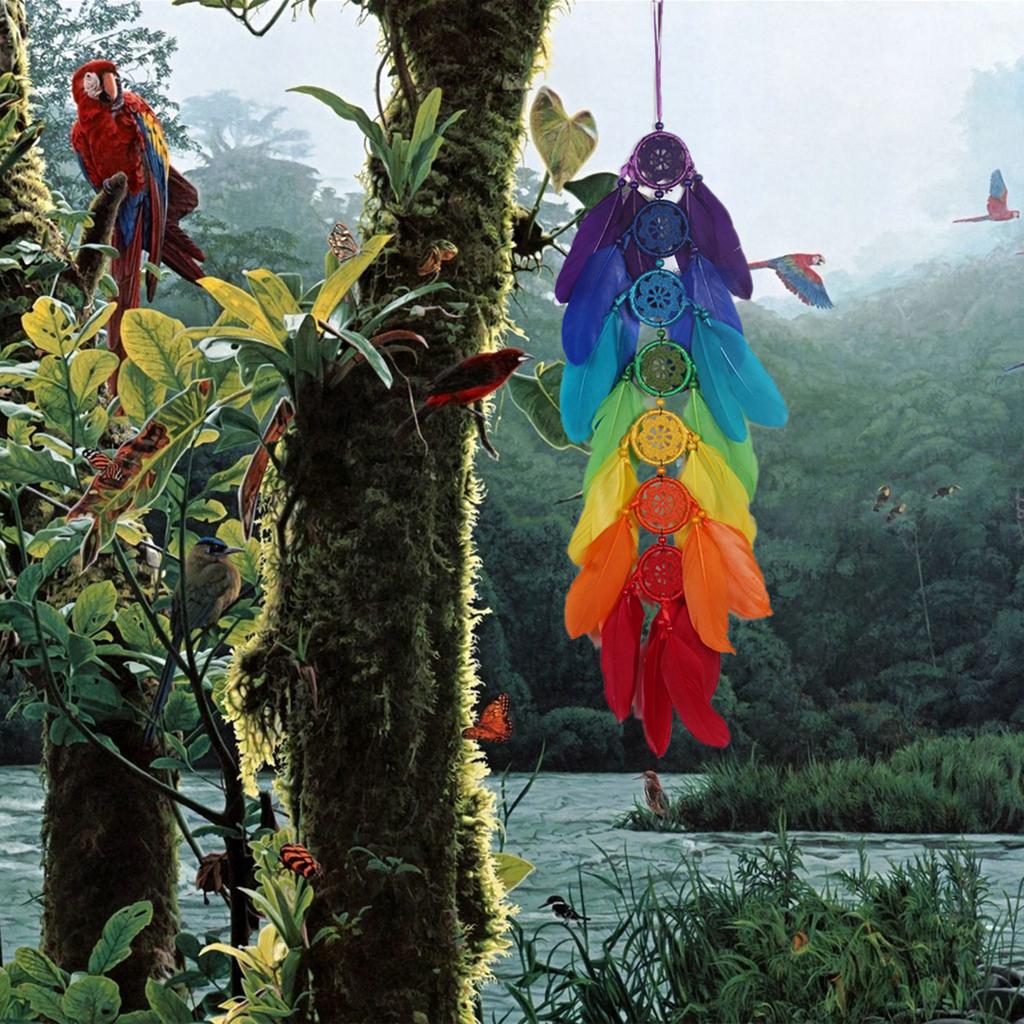 Nhiều Màu Sắc Bằng Dream Catcher Mặt Dây Chuyền Nghề Tặng Nhà Xe Trang Trí Tường