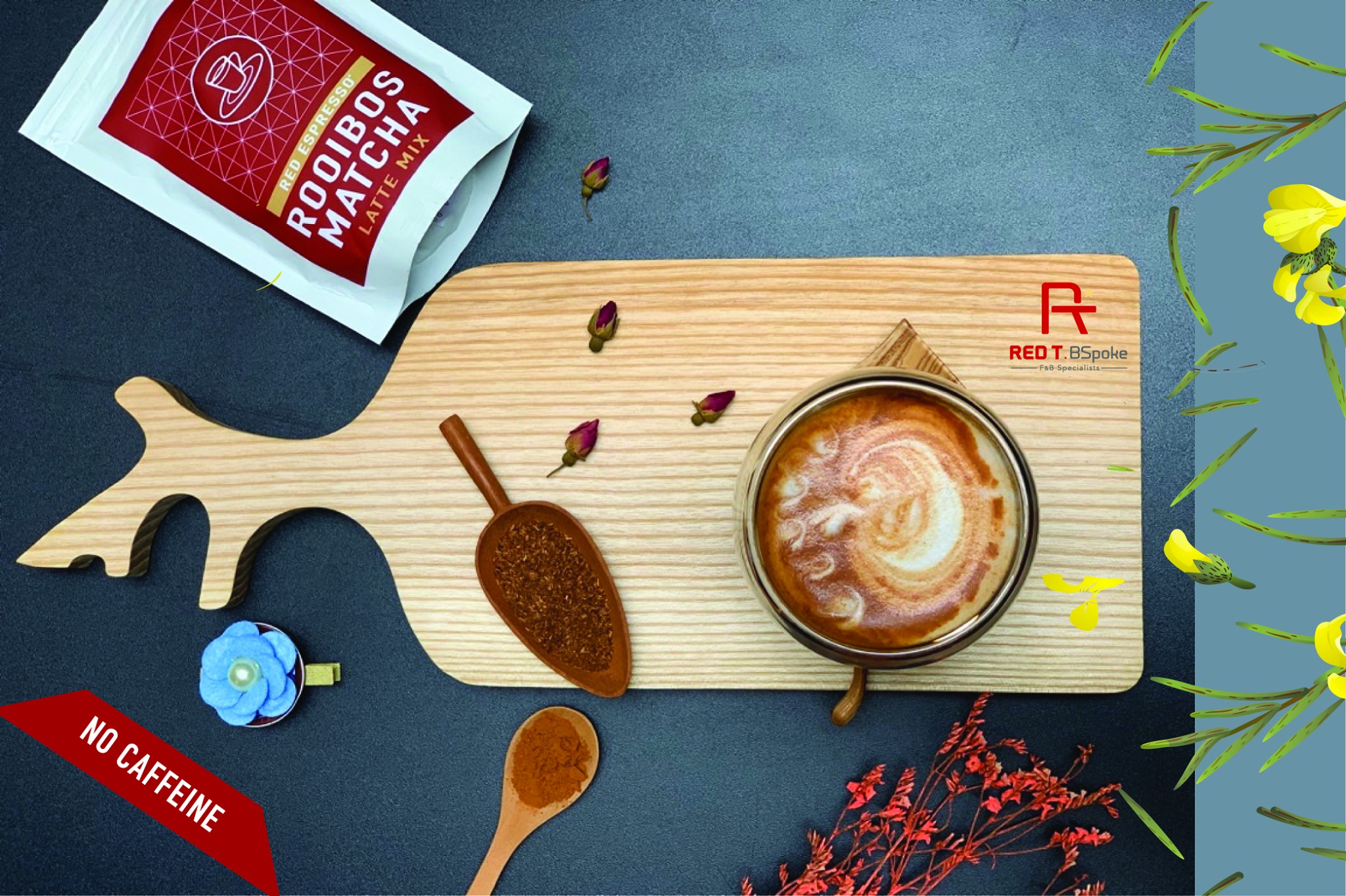 Bột Trà Đỏ Rooibos Matcha latte (Rooibos Matcha Latte Mix) - Superfood