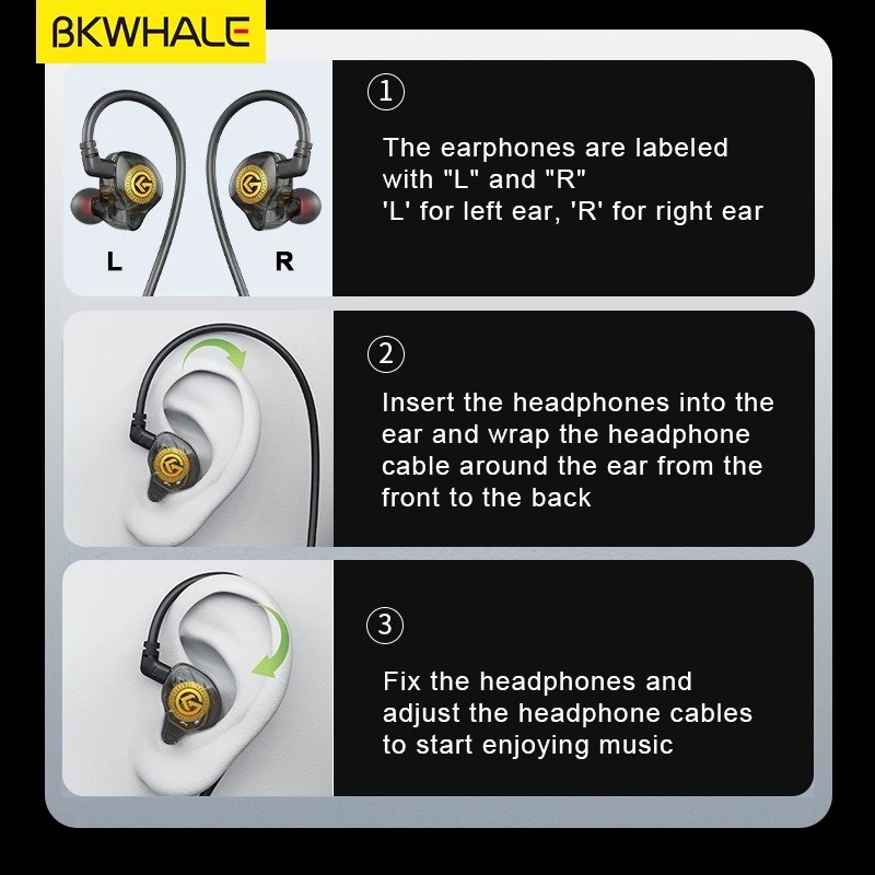 Tai nghe cao cấp có dây type C Bkwhale 8D Âm thanh vòm Bass Micrô khử tiếng ồn - miếng lót chuột