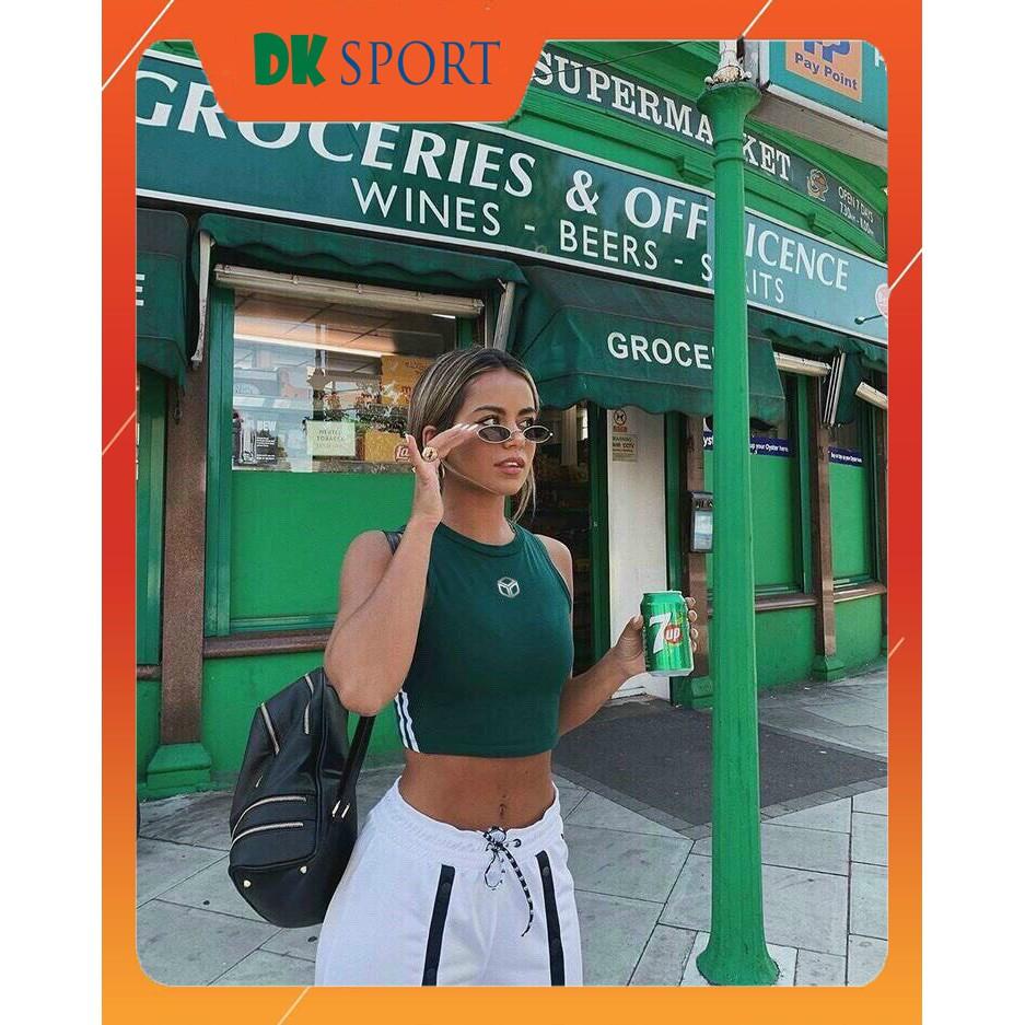 Áo hai dây croptop nữ, chất thun lạnh thể thao
