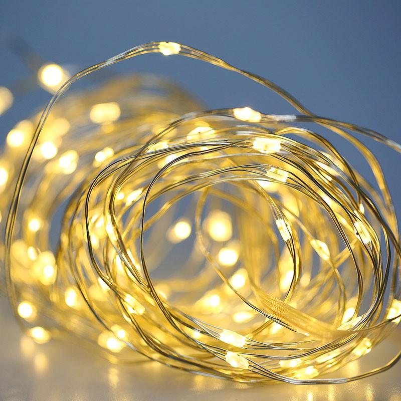 5m 50led copper Wire LED String Lights USB Powered+Remote Controller New Year Christmas Gift