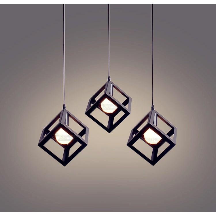 Đèn thả khối hình học khung sắt cao cấp