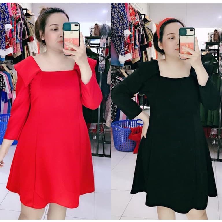 ĐẦM THUN CỔ VUÔNG BIGSIZE 58-89KG