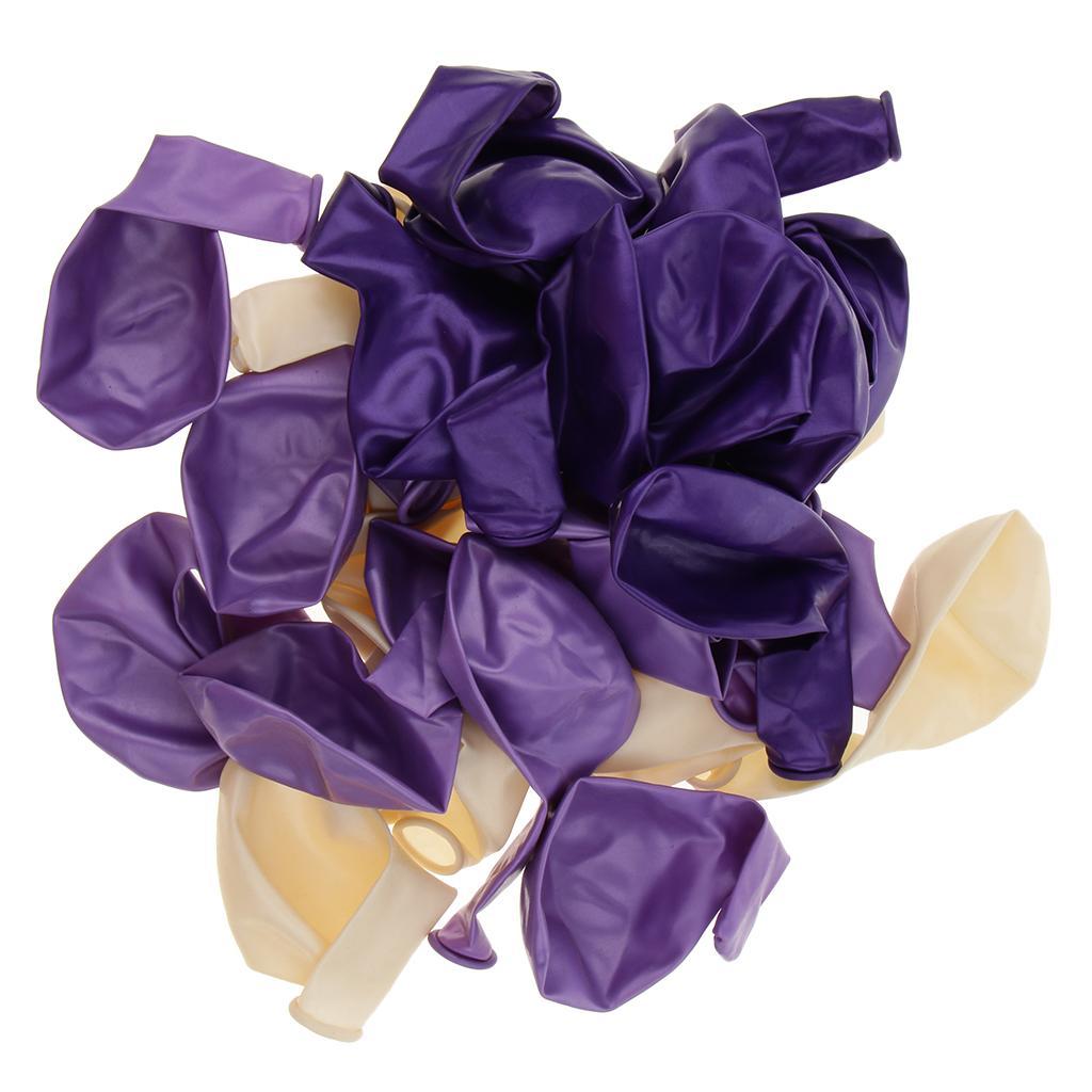 2X 30 Pieces Latex Balloons Wedding Birthday Party Decor 12 Inch Purple