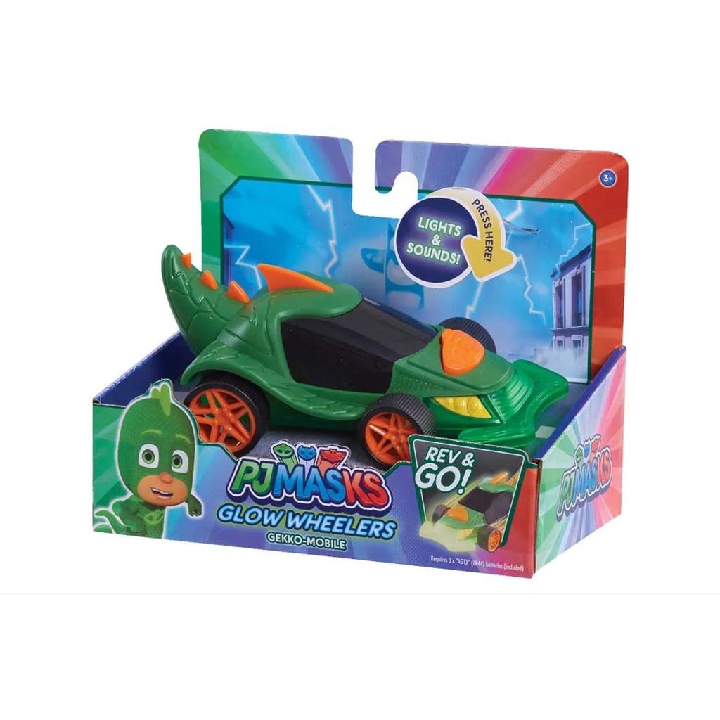 Đồ chơi mô hình PJ Masks Glow Wheelers Gekko-Mobile Green