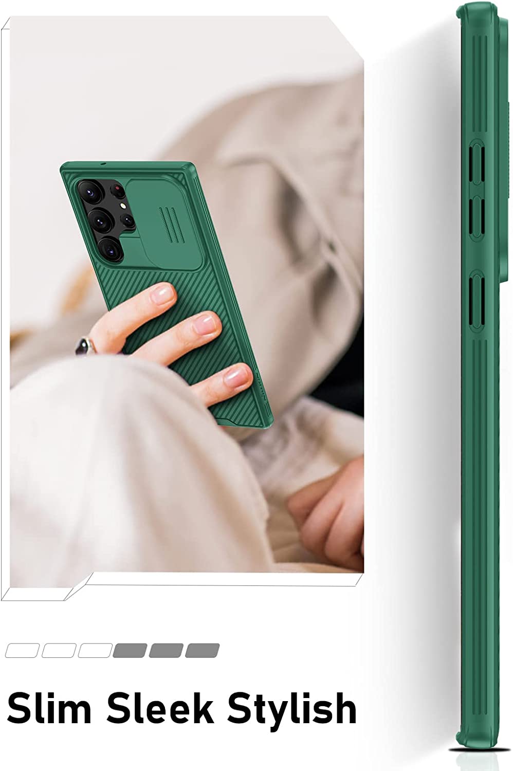 Ốp Lưng Nillkin cho Samsung Galaxy S23 Ultra Với Nắp Trượt Camera bảo vệ , chống shock Nillkin CamShield Pro - Hàng chính hãng