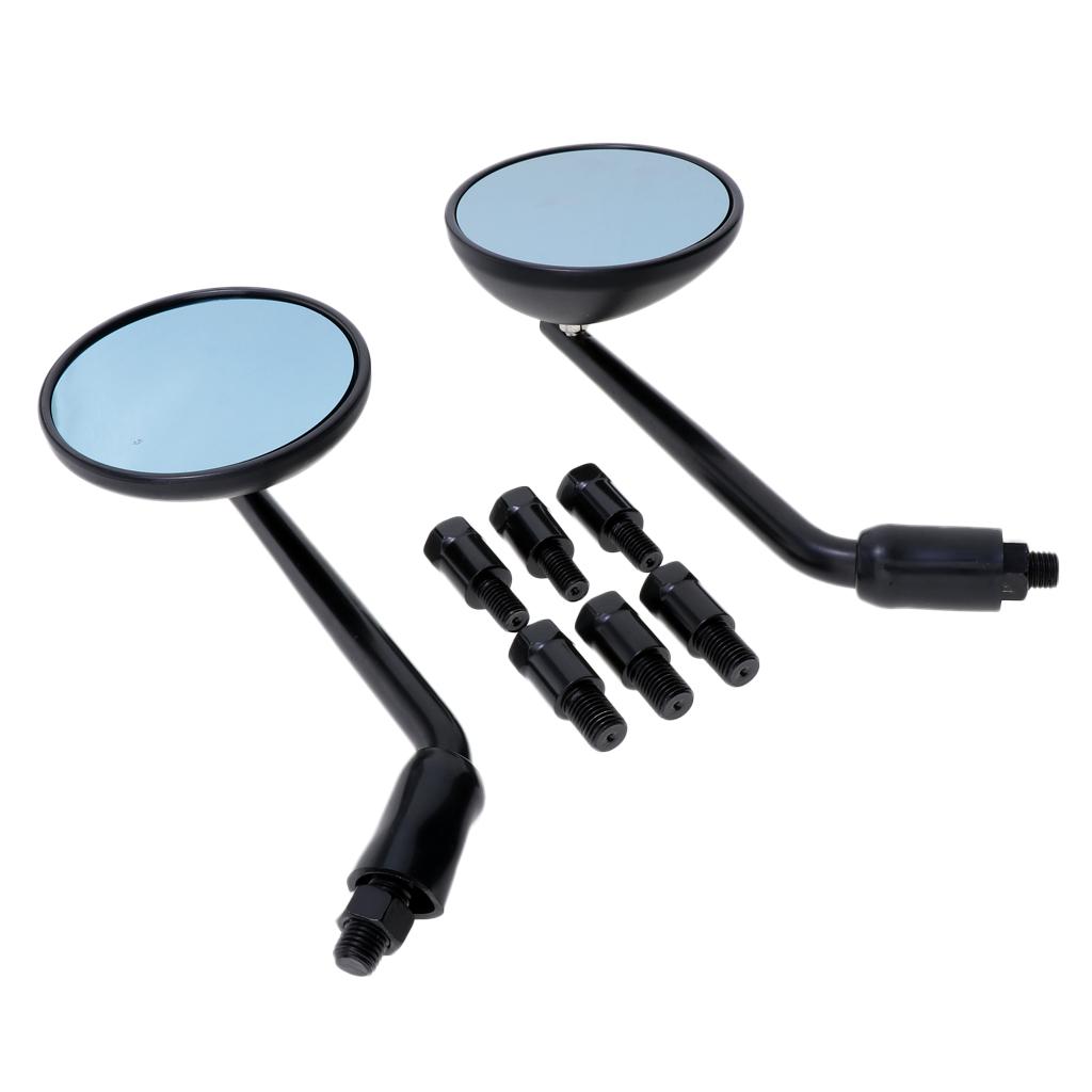 1 Pair of 7/8 "handlebar End Rear-view Mirrors for Motorcycle Black