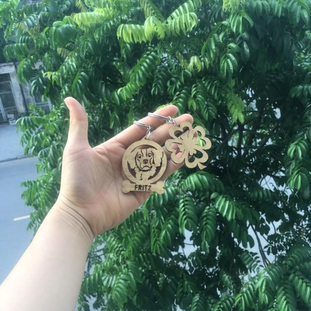 Móc khoá handmade _ phôi móc khoá gỗ