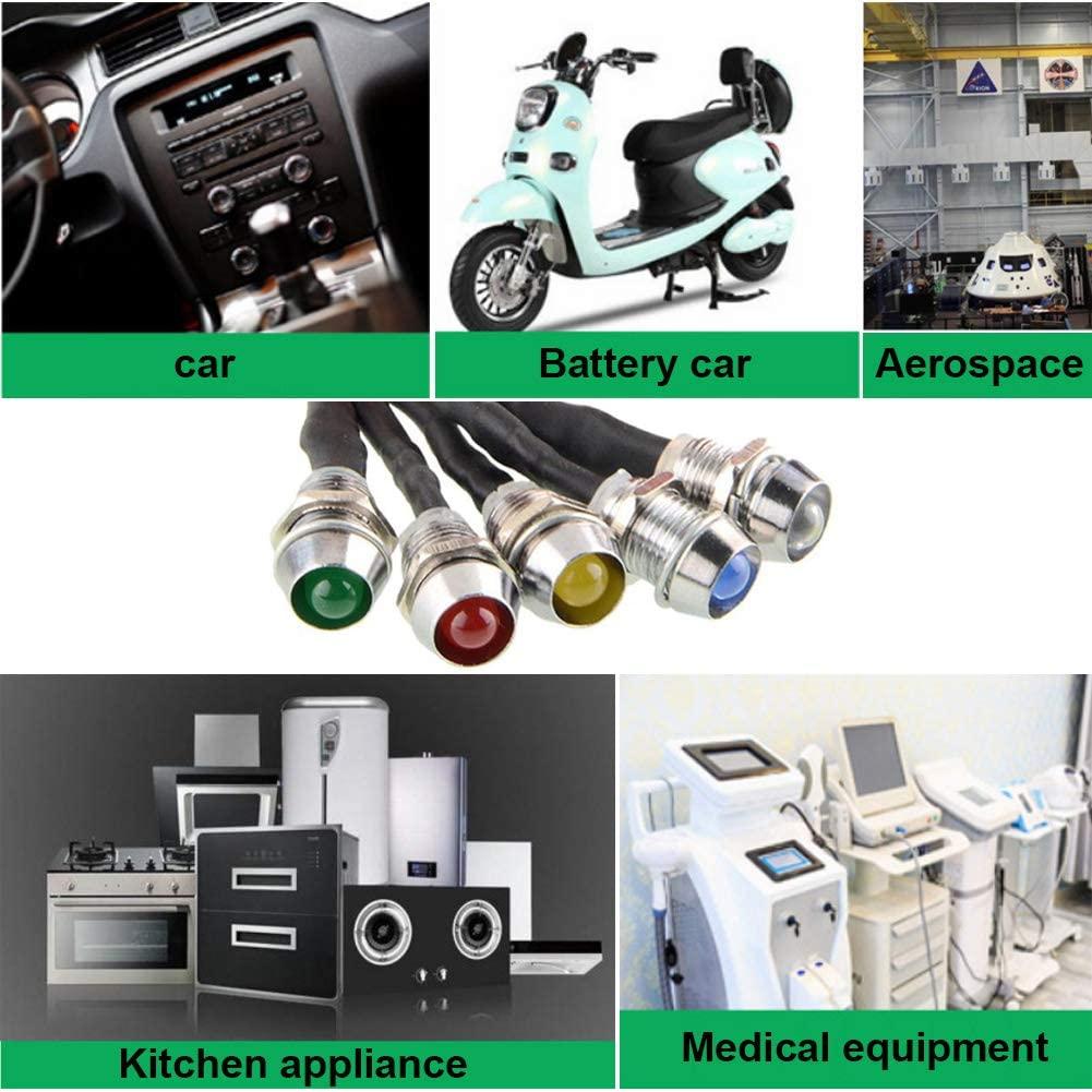 Chỉ báo bóng đèn LED 5 PCS, đèn LED đèn tín hiệu 12V 8 mm