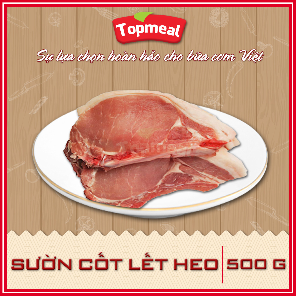 HCM - Sườn cốt lết heo - Thích hợp với các món nướng, rim, ram, chiên, áp chảo,... -