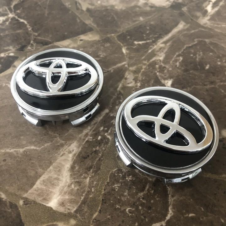 Logo chụp mâm, ốp lazang bánh xe ô tô Toyota đường kính ngoài 53MM