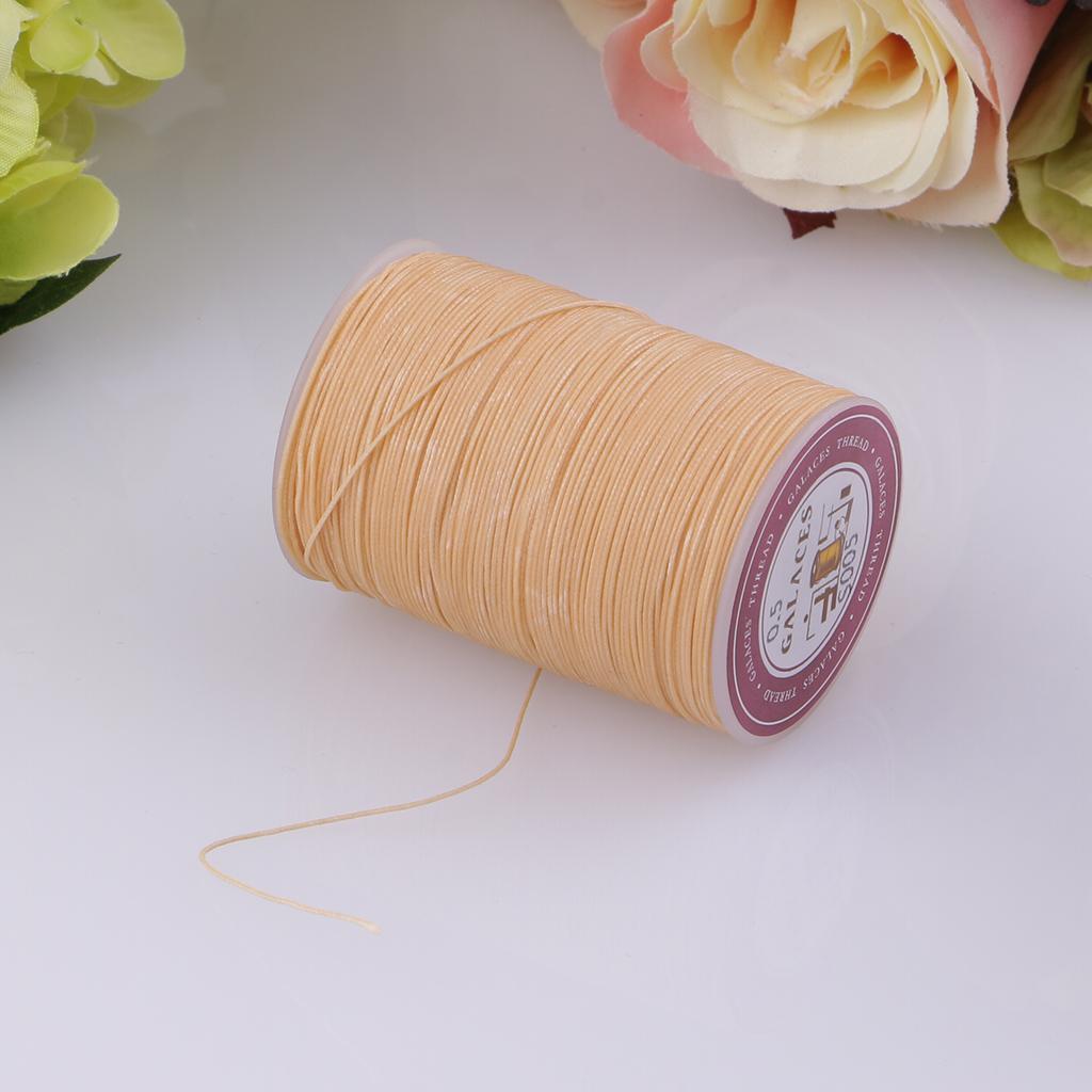 10x 130 Meters 0.5mm Round Polyester Waxed Thread Sewing Stitching