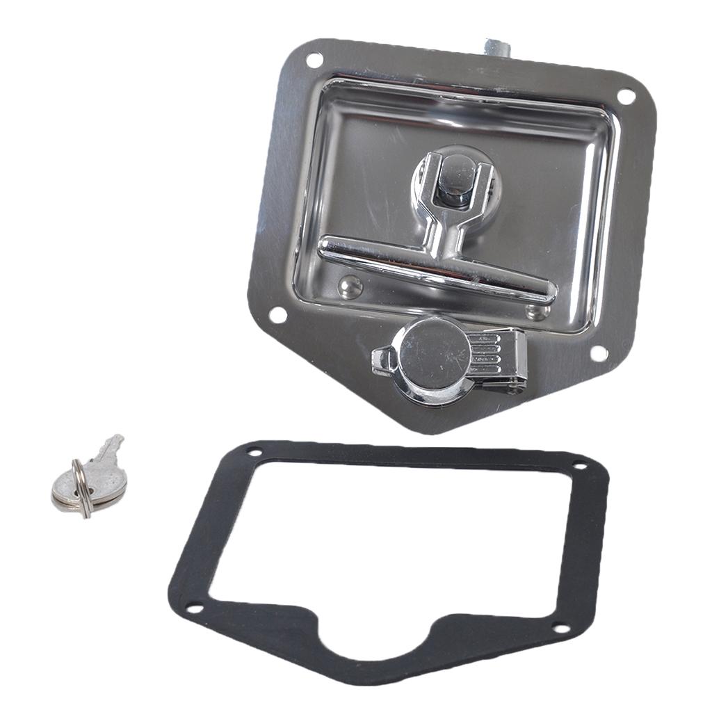 Handle Lock Tool Box for Truck Trailer Stainless Steel Folding T Shape